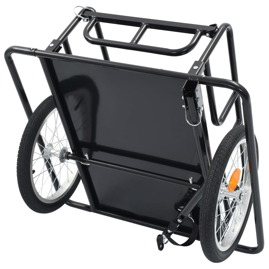 Fietstrailer 130X73X48,5 Cm Staal Zwart