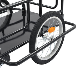 Fietstrailer 130X73X48,5 Cm Staal Zwart