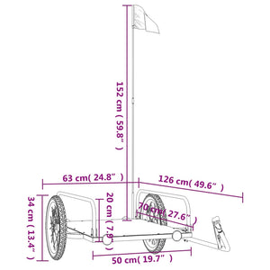 Fietstrailer Ijzer Zwart